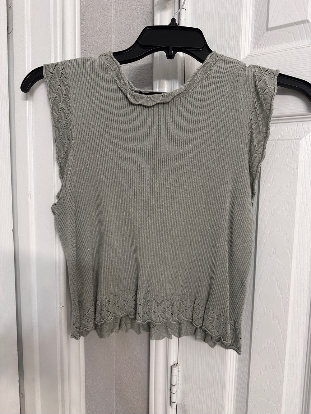 Marc New York Ribbed Sleeveless Knit Tank in Sage